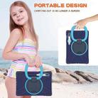For Samsung Galaxy Tab S8 / Galaxy Tab S7 T870 / T875 Silicone + PC Protective Case with Holder & Shoulder Strap(Navy Blue + Blue) - 5