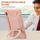For Samsung Galaxy Tab S8 / Galaxy Tab S7 T870 / T875 Silicone + PC Protective Case with Holder & Shoulder Strap(Rose Gold) - 6