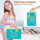 For Samsung Galaxy Tab S8 / Galaxy Tab S7 T870 / T875 Silicone + PC Protective Case with Holder & Shoulder Strap(Light blue+Yellow Green) - 5
