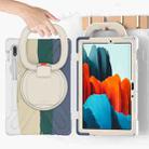 For Samsung Galaxy Tab S8 / Galaxy Tab S7 T870 / T875 Silicone + PC Protective Case with Holder & Shoulder Strap(Colorful Green) - 4