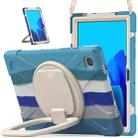 For Samsung Galaxy Tab A7 10.4 (2020) T500 / T505 Silicone + PC Protective Case with Holder & Shoulder Strap(Colorful Blue) - 1