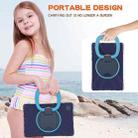 For iPad 9.7 inch (2018/2017) Silicone + PC Protective Case with Holder & Shoulder Strap(Navy Blue + Blue) - 5