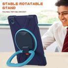 For iPad 9.7 inch (2018/2017) Silicone + PC Protective Case with Holder & Shoulder Strap(Navy Blue + Blue) - 6