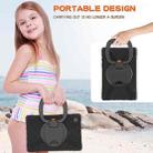 For iPad 9.7 inch (2018/2017) Silicone + PC Protective Case with Holder & Shoulder Strap(Black+Black) - 5