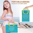 For iPad 9.7 inch (2018/2017) Silicone + PC Protective Case with Holder & Shoulder Strap(Light blue+Yellow Green) - 5