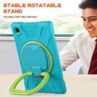 For iPad 9.7 inch (2018/2017) Silicone + PC Protective Case with Holder & Shoulder Strap(Light blue+Yellow Green) - 6