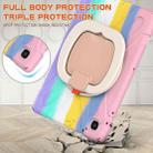 For iPad 9.7 inch (2018/2017) Silicone + PC Protective Case with Holder & Shoulder Strap(Colorful Pink) - 3