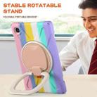 For iPad 9.7 inch (2018/2017) Silicone + PC Protective Case with Holder & Shoulder Strap(Colorful Pink) - 6