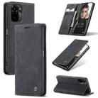 For Xiaomi Redmi Note 10 4G / Note 10s CaseMe 013 Multifunctional Horizontal Flip Leather Case with Holder & Card Slot & Wallet(Black) - 1