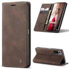 For Xiaomi Redmi Note 10 Pro 4G / Note 10 Pro Max CaseMe 013 Multifunctional Horizontal Flip Leather Case with Holder & Card Slot & Wallet(Coffee) - 1
