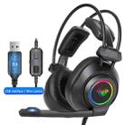 AULA S600 7.1 Flying Wing USB RGB Lighting Gaming Headset with Mic(Black) - 1