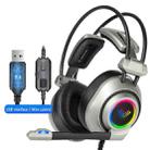 AULA S600 7.1 Flying Wing USB RGB Lighting Gaming Headset with Mic(Grey) - 1