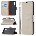 For Samsung Galaxy A02 Litchi Texture Pure Color Horizontal Flip Leather Case with Holder & Card Slots & Wallet & Lanyard(Gray) - 1