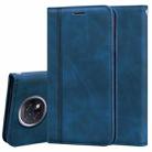 For Xiaomi Redmi Note 9T Frosted Business Magnetic Horizontal Flip PU Leather Case with Holder & Card Slot & Lanyard(Blue) - 1