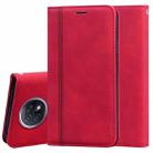 For Xiaomi Redmi Note 9T Frosted Business Magnetic Horizontal Flip PU Leather Case with Holder & Card Slot & Lanyard(Red) - 1