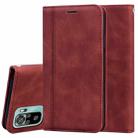 For Xiaomi Redmi Note 10 4G Frosted Business Magnetic Horizontal Flip PU Leather Case with Holder & Card Slot & Lanyard(Brown) - 1