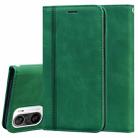 For Xiaomi Redmi K40 / K40 Pro Frosted Business Magnetic Horizontal Flip PU Leather Case with Holder & Card Slot & Lanyard(Green) - 1
