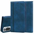 For Xiaomi Redmi Note 10 Pro Frosted Business Magnetic Horizontal Flip PU Leather Case with Holder & Card Slot & Lanyard(Blue) - 1