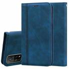 For Xiaomi Mi 10T Pro 5G Frosted Business Magnetic Horizontal Flip PU Leather Case with Holder & Card Slot & Lanyard(Blue) - 1