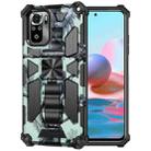 For Xiaomi Redmi Note 10 Pro Max Camouflage Armor Shockproof TPU + PC Magnetic Protective Case with Holder(Mint Green) - 1