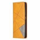 For Xiaomi Mi 11i / Poco F3 / Redmi K40 Rhombus Texture Horizontal Flip Magnetic Leather Case with Holder & Card Slots(Yellow) - 2