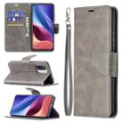 For Xiaomi Mi 11i / Poco F3 / Redmi K40 Retro Lambskin Texture Pure Color Horizontal Flip PU Leather Case with Holder & Card Slots & Wallet & Lanyard(Gray) - 1