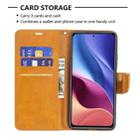 For Xiaomi Mi 11i / Poco F3 / Redmi K40 Retro Lambskin Texture Pure Color Horizontal Flip PU Leather Case with Holder & Card Slots & Wallet & Lanyard(Yellow) - 5