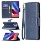 For Xiaomi Mi 11i / Poco F3 / Redmi K40 Retro Lambskin Texture Pure Color Horizontal Flip PU Leather Case with Holder & Card Slots & Wallet & Lanyard(Blue) - 1
