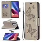 For Xiaomi Mi 11i / Poco F3 / Redmi K40 Two Butterflies Embossing Pattern Horizontal Flip Leather Case with Holder & Card Slot & Wallet & Lanyard(Gray) - 1