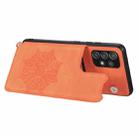 For Samsung Galaxy A32 4G Mandala Embossed PU + TPU Case with Holder & Card Slots & Photo Frame & Strap(Orange) - 5