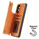 For Samsung Galaxy A32 4G Mandala Embossed PU + TPU Case with Holder & Card Slots & Photo Frame & Strap(Orange) - 7