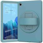 For Samsung Galaxy Tab A7 10.4(2020) T500 / T505 360 Degree Rotation PC + TPU Protective Case with Holder & Hand-strap & Pen Slot(Light Blue) - 1