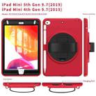360 Degree Rotation PC + TPU Protective Case with Holder & Hand-strap & Pen Slot For iPad mini 5 / 4 (Red) - 3