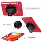 360 Degree Rotation PC + TPU Protective Case with Holder & Hand-strap & Pen Slot For iPad mini 5 / 4 (Red) - 5