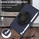 360 Degree Rotation PC + TPU Protective Case with Holder & Hand-strap & Pen Slot For iPad mini 5 / 4 (Dark Blue) - 4