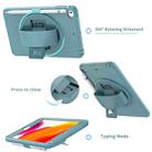 360 Degree Rotation PC + TPU Protective Case with Holder & Hand-strap & Pen Slot For iPad mini 5 / 4 (Light Blue) - 5