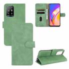 For OPPO F19 Pro /  A94 5G Solid Color Skin Feel Magnetic Buckle Horizontal Flip Calf Texture PU Leather Case with Holder & Card Slots & Wallet(Green) - 1