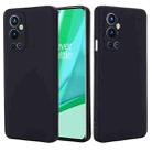 For OnePlus 9 Pro Solid Color Liquid Silicone Dropproof Full Coverage Protective Case(Black) - 1