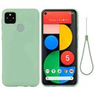 For Google Pixel 5A Solid Color Liquid Silicone Dropproof Full Coverage Protective Case(Green) - 1