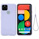 For Google Pixel 5A Solid Color Liquid Silicone Dropproof Full Coverage Protective Case - 1