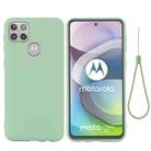 For Motorola Moto G 5G Solid Color Liquid Silicone Dropproof Full Coverage Protective Case(Green) - 1