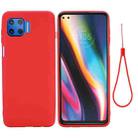 For Motorola Moto G 5G Plus Solid Color Liquid Silicone Dropproof Full Coverage Protective Case(Red) - 1