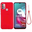 For Motorola Moto G30 / G10 Solid Color Liquid Silicone Dropproof Full Coverage Protective Case(Red) - 1