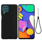 For Samsung Galaxy F62 / M62 Solid Color Liquid Silicone Dropproof Full Coverage Protective Case(Black) - 1