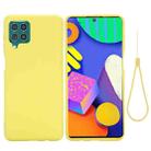 For Samsung Galaxy F62 / M62 Solid Color Liquid Silicone Dropproof Full Coverage Protective Case(Yellow) - 1