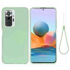 For Xiaomi Redmi Note 10 Pro Max Solid Color Liquid Silicone Dropproof Full Coverage Protective Case(Green) - 1