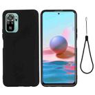 For Xiaomi Redmi Note 10S Solid Color Liquid Silicone Dropproof Full Coverage Protective Case(Black) - 1