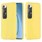 For Xiaomi Mi 10S Solid Color Liquid Silicone Dropproof Full Coverage Protective Case(Yellow) - 1