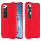 For Xiaomi Mi 10S Solid Color Liquid Silicone Dropproof Full Coverage Protective Case(Red) - 1