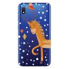 For Galaxy  A10 Trendy Cute Christmas Patterned Clear TPU Protective Case(Big Deer) - 1